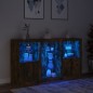 vidaXL Sideboard mit LED-Leuchten Räuchereiche 181,5x37x100 cm vidaXL Sideboard mit LED-Leuchten Räuchereiche 181,5x37x100 cm