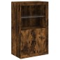 vidaXL Sideboard mit LED-Leuchten Räuchereiche 181,5x37x100 cm vidaXL Sideboard mit LED-Leuchten Räuchereiche 181,5x37x100 cm