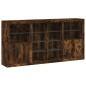 vidaXL Sideboard mit LED-Leuchten Räuchereiche 202x37x100 cm vidaXL Sideboard mit LED-Leuchten Räuchereiche 202x37x100 cm