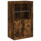 vidaXL Sideboard mit LED-Leuchten Räuchereiche 202x37x100 cm vidaXL Sideboard mit LED-Leuchten Räuchereiche 202x37x100 cm