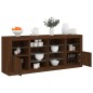 vidaXL Sideboard mit LED-Leuchten Braun Eichen-Optik 163x37x67 cm vidaXL Sideboard mit LED-Leuchten Braun Eichen-Optik 163x37x67 cm