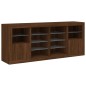 vidaXL Sideboard mit LED-Leuchten Braun Eichen-Optik 163x37x67 cm vidaXL Sideboard mit LED-Leuchten Braun Eichen-Optik 163x37x67 cm