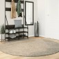 vidaXL Teppich ISTAN Hochflor Glänzend Beige Ø 200 cm vidaXL Teppich ISTAN Hochflor Glänzend Beige Ø 200 cm