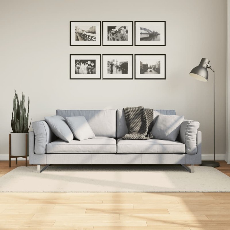 vidaXL Teppich ISTAN Hochflor Glänzend Creme 100x200 cm vidaXL Teppich ISTAN Hochflor Glänzend Creme 100x200 cm