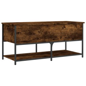 vidaXL Sitzbank mit Stauraum Räuchereiche 100x42,5x47 cm Holzwerkstoff