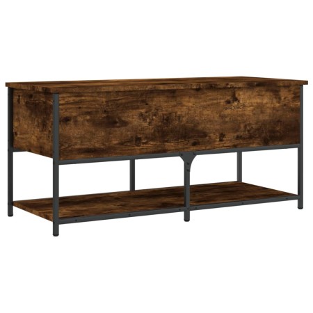 vidaXL Sitzbank mit Stauraum Räuchereiche 100x42,5x47 cm Holzwerkstoff