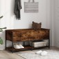 vidaXL Sitzbank mit Stauraum Räuchereiche 100x42,5x47 cm Holzwerkstoff vidaXL Sitzbank mit Stauraum Räuchereiche 100x42,5x47 cm Holzwerkstoff
