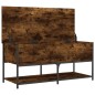 vidaXL Sitzbank mit Stauraum Räuchereiche 100x42,5x47 cm Holzwerkstoff vidaXL Sitzbank mit Stauraum Räuchereiche 100x42,5x47 cm Holzwerkstoff