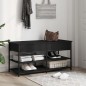 vidaXL Schuhbank Schwarz 100x42,5x50 cm Holzwerkstoff vidaXL Schuhbank Schwarz 100x42,5x50 cm Holzwerkstoff