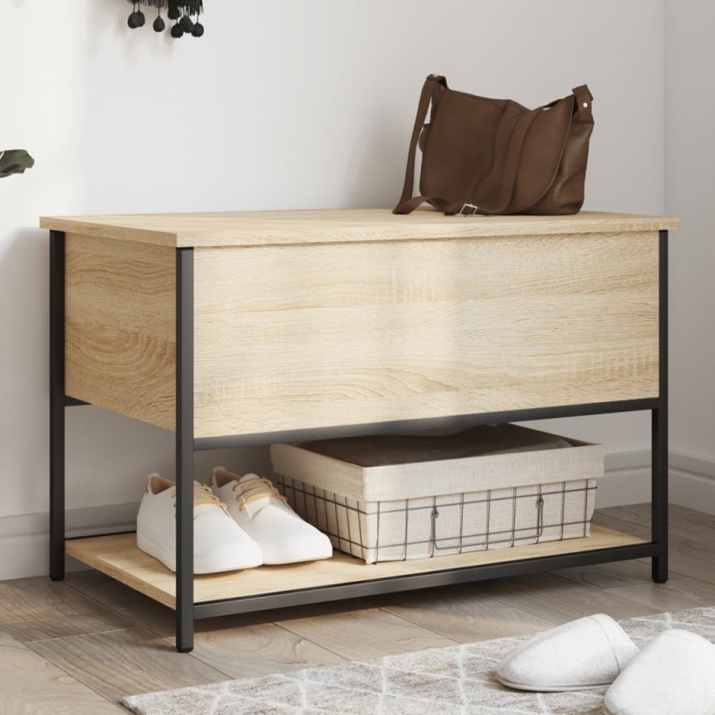 vidaXL Sitzbank mit Stauraum Sonoma-Eiche 70x42,5x47 cm Holzwerkstoff vidaXL Sitzbank mit Stauraum Sonoma-Eiche 70x42,5x47 cm Holzwerkstoff