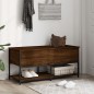 vidaXL Sitzbank mit Stauraum Braun Eichen-Optik 100x42,5x47 cm vidaXL Sitzbank mit Stauraum Braun Eichen-Optik 100x42,5x47 cm
