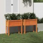 vidaXL Pflanzkübel mit Beinen 2 Stk. Wachsbraun Massivholz Kiefer vidaXL Pflanzkübel mit Beinen 2 Stk. Wachsbraun Massivholz Kiefer