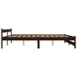 vidaXL Massivholzbett Dunkelbraun Kiefernholz 200x200 cm vidaXL Massivholzbett Dunkelbraun Kiefernholz 200x200 cm