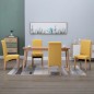 vidaXL Esszimmerstühle 4 Stk. Gelb Stoff vidaXL Esszimmerstühle 4 Stk. Gelb Stoff