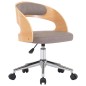 vidaXL Esszimmerstuhl Drehbar Taupe Bugholz und Stoff vidaXL Esszimmerstuhl Drehbar Taupe Bugholz und Stoff