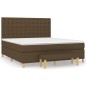 vidaXL Boxspringbett mit Matratze Dunkelbraun 160x200 cm Stoff vidaXL Boxspringbett mit Matratze Dunkelbraun 160x200 cm Stoff