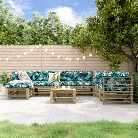 vidaXL 8-tlg. Garten-Lounge-Set Kiefernholz Imprägniert