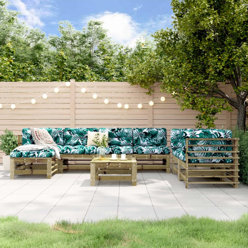 vidaXL 8-tlg. Garten-Lounge-Set Kiefernholz Imprägniert vidaXL 8-tlg. Garten-Lounge-Set Kiefernholz Imprägniert
