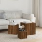 vidaXL Beistelltische 3 Stk. Braun Eichen-Optik Holzwerkstoff vidaXL Beistelltische 3 Stk. Braun Eichen-Optik Holzwerkstoff