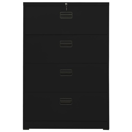 vidaXL Aktenschrank Schwarz 90x46x134 cm Stahl