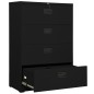 vidaXL Aktenschrank Schwarz 90x46x134 cm Stahl vidaXL Aktenschrank Schwarz 90x46x134 cm Stahl