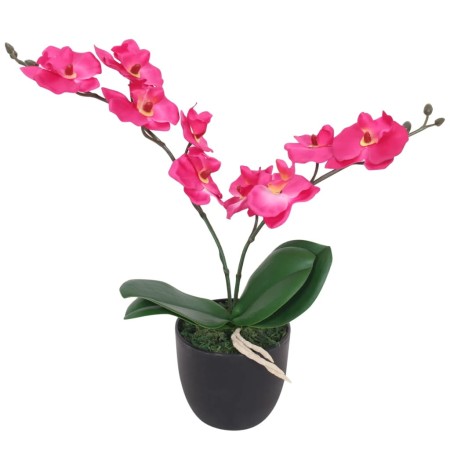 vidaXL Künstliche Orchidee mit Topf 30 cm Rot
