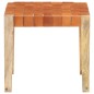 vidaXL Hocker Hellbraun Echtleder und Mango Massivholz vidaXL Hocker Hellbraun Echtleder und Mango Massivholz