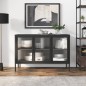 vidaXL Sideboard Schwarz 105x35x70 cm Glas und Stahl vidaXL Sideboard Schwarz 105x35x70 cm Glas und Stahl