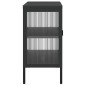 vidaXL Sideboard Schwarz 105x35x70 cm Glas und Stahl vidaXL Sideboard Schwarz 105x35x70 cm Glas und Stahl