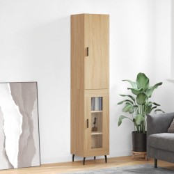 Highboard Sonoma-Eiche 34,5x34x180 cm Holzwerkstoff