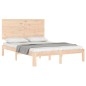 vidaXL Massivholzbett mit Kopfteil 140x190 cm vidaXL Massivholzbett mit Kopfteil 140x190 cm