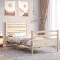vidaXL Massivholzbett mit Kopfteil 100x200 cm vidaXL Massivholzbett mit Kopfteil 100x200 cm