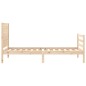 vidaXL Massivholzbett mit Kopfteil 100x200 cm vidaXL Massivholzbett mit Kopfteil 100x200 cm