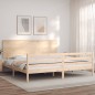 vidaXL Massivholzbett mit Kopfteil 200x200 cm vidaXL Massivholzbett mit Kopfteil 200x200 cm