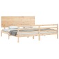 vidaXL Massivholzbett mit Kopfteil 200x200 cm vidaXL Massivholzbett mit Kopfteil 200x200 cm