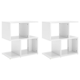 vidaXL Nachttische 2 Stk. Hochglanz-Weiß 50x30x51,5 cm Holzwerkstoff