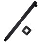 vidaXL Duscharm Quadratisch Edelstahl 201 Schwarz 40 cm vidaXL Duscharm Quadratisch Edelstahl 201 Schwarz 40 cm
