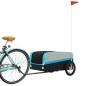 vidaXL Fahrradanhänger Schwarz und Blau 45 kg Eisen vidaXL Fahrradanhänger Schwarz und Blau 45 kg Eisen