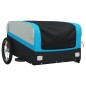 vidaXL Fahrradanhänger Schwarz und Blau 45 kg Eisen vidaXL Fahrradanhänger Schwarz und Blau 45 kg Eisen