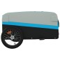 vidaXL Fahrradanhänger Schwarz und Blau 45 kg Eisen vidaXL Fahrradanhänger Schwarz und Blau 45 kg Eisen