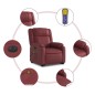 vidaXL Massagesessel mit Aufstehhilfe Elektrisch Weinrot Kunstleder vidaXL Massagesessel mit Aufstehhilfe Elektrisch Weinrot Kunstleder