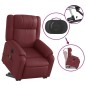 vidaXL Massagesessel mit Aufstehhilfe Elektrisch Weinrot Kunstleder vidaXL Massagesessel mit Aufstehhilfe Elektrisch Weinrot Kunstleder