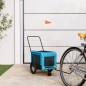 vidaXL Fahrradanhänger Hunde Blau und Schwarz Oxford-Gewebe & Eisen vidaXL Fahrradanhänger Hunde Blau und Schwarz Oxford-Gewebe & Eisen