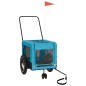 vidaXL Fahrradanhänger Hunde Blau und Schwarz Oxford-Gewebe & Eisen vidaXL Fahrradanhänger Hunde Blau und Schwarz Oxford-Gewebe & Eisen