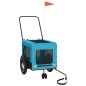 vidaXL Fahrradanhänger Hunde Blau und Schwarz Oxford-Gewebe & Eisen vidaXL Fahrradanhänger Hunde Blau und Schwarz Oxford-Gewebe & Eisen