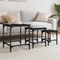 vidaXL Satztische 3 Stk. Schwarz Holzwerkstoff vidaXL Satztische 3 Stk. Schwarz Holzwerkstoff