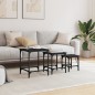 vidaXL Satztische 3 Stk. Schwarz Holzwerkstoff vidaXL Satztische 3 Stk. Schwarz Holzwerkstoff