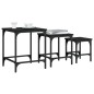 vidaXL Satztische 3 Stk. Schwarz Holzwerkstoff vidaXL Satztische 3 Stk. Schwarz Holzwerkstoff