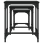 vidaXL Satztische 3 Stk. Schwarz Holzwerkstoff vidaXL Satztische 3 Stk. Schwarz Holzwerkstoff