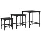 vidaXL Satztische 3 Stk. Schwarz Holzwerkstoff vidaXL Satztische 3 Stk. Schwarz Holzwerkstoff